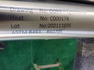 Barra redonda forjada ASTM B550 R60705 do zircônio da liga